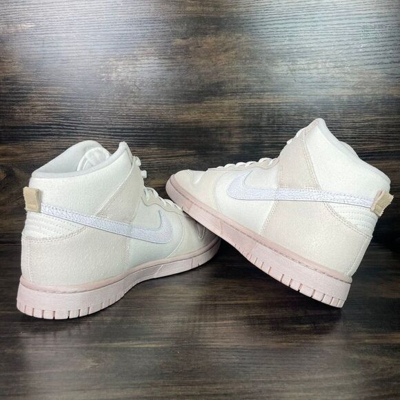 Nike Dunk High Retro PRM Cracked Leather Swoosh: DV0822-100 Size 11.5 - Picture 5 of 11